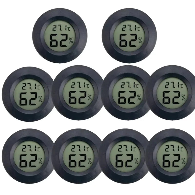 Mini Round Digital Hygrometer Thermometer with LCD Display