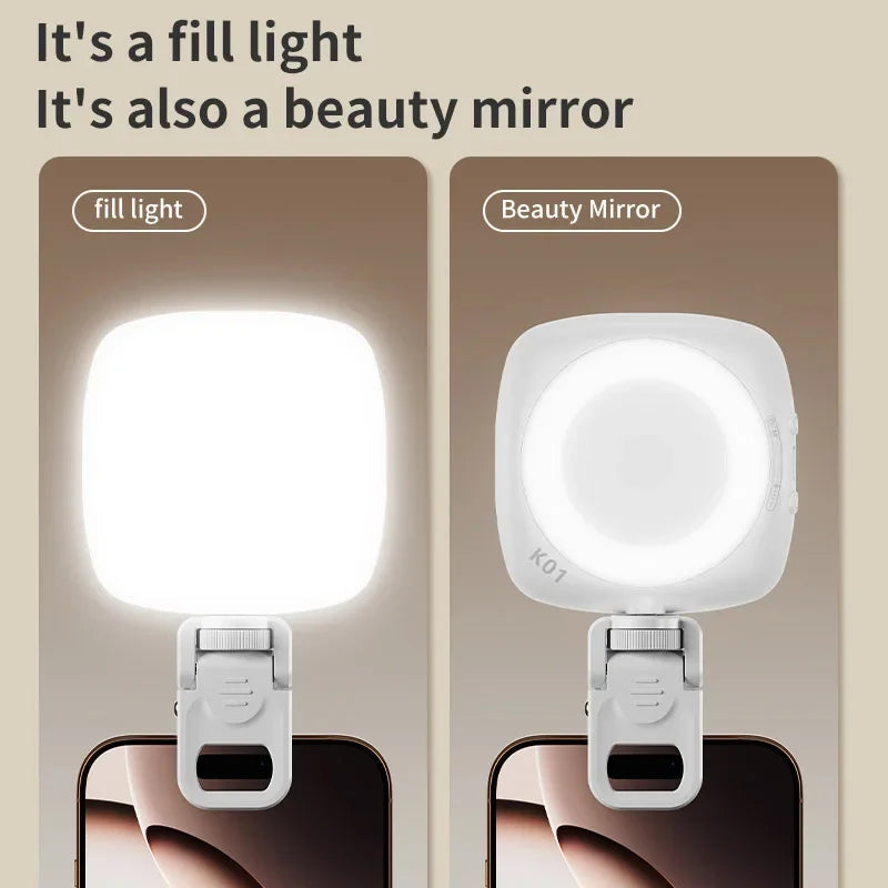 Zyvomart Portable Phone Selfie Light Rechargeable Pocket Makeup Fill Lamp