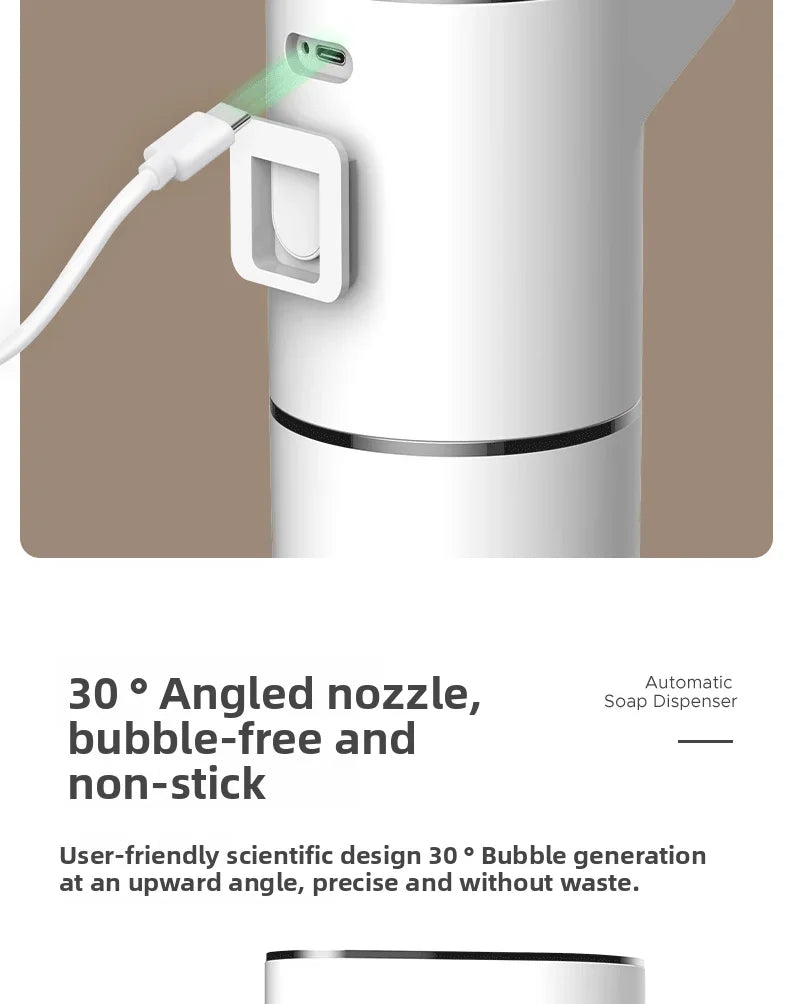 Automatic Foam Soap Dispenser with USB Charging and Smart Sensor for Bathroom