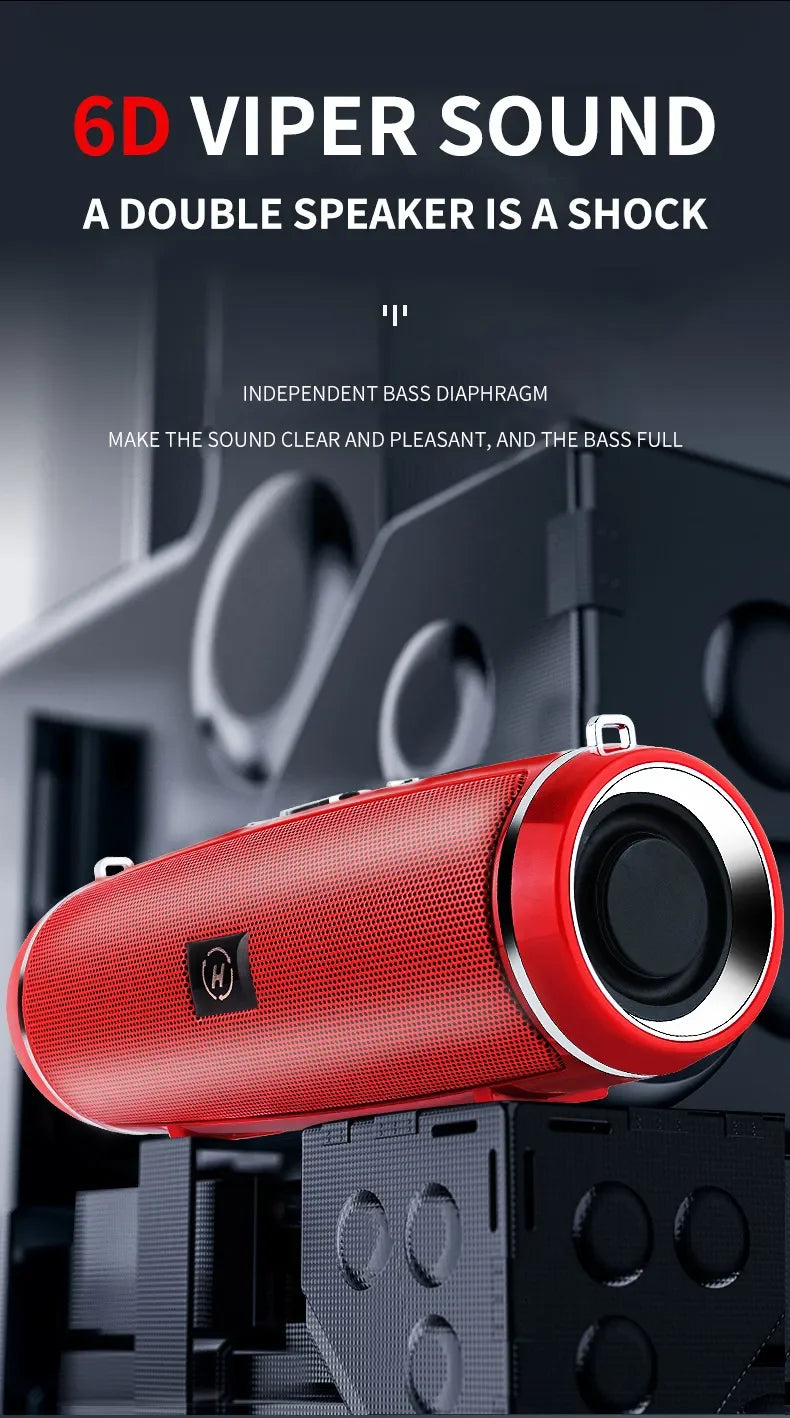 Zyvomart 200W Peak Power Portable Bluetooth Speaker IPX7 Waterproof Boom Box