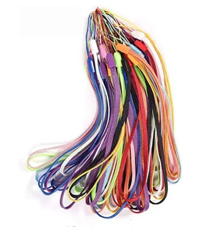 Zyvomart 50Pcs Multicolor Hand Wrist Strap Lanyard String for Mobile Phone