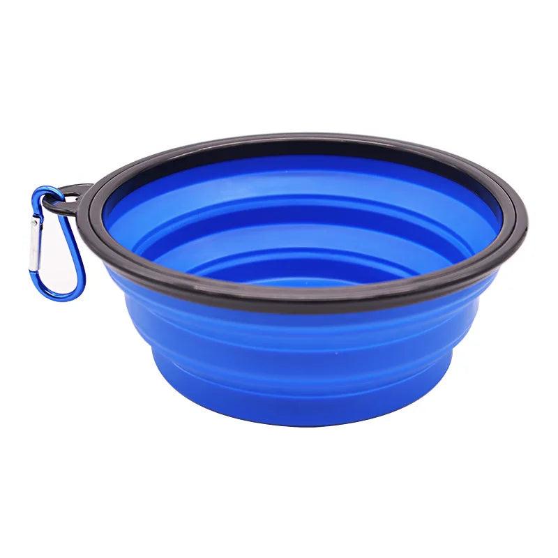 Zyvomart 2-in-1 Folding Portable Silicone Pet Feeder Bowl & Outdoor Travel Water Bottle