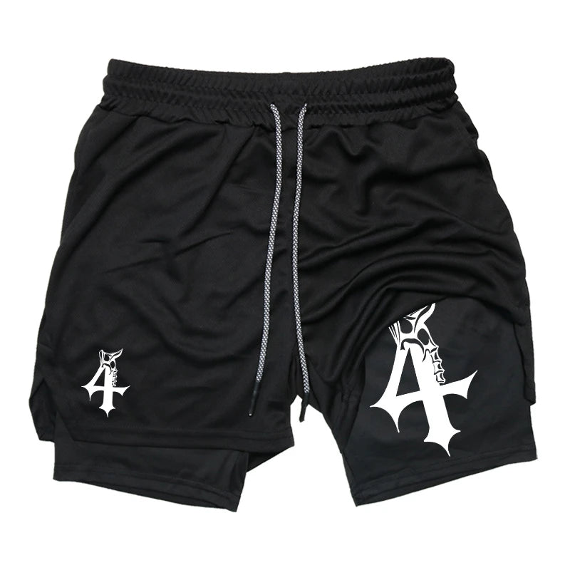 Athletic Quick Dry 2 -in-1 Workout Running Shorts for Men Short with Phone Pocket Towel Loop Fashion Gym Comfortable  Activewear
