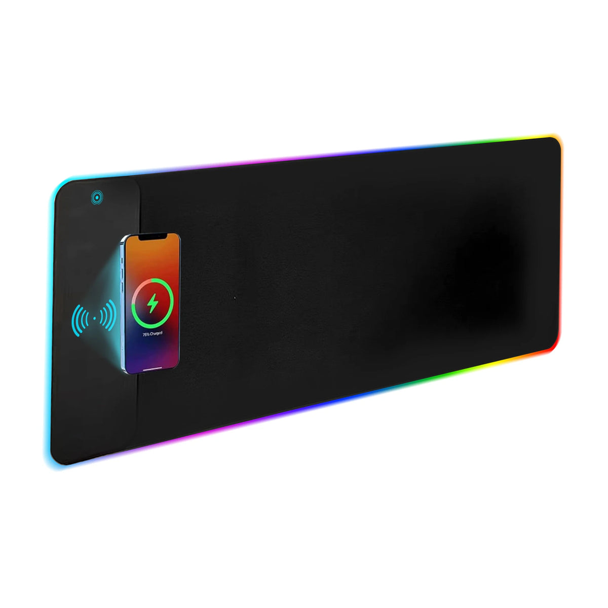 Zyvomart 3 in 1 RGB Gaming Mouse Pad with 15W Fast Wireless Charger Desk Mat