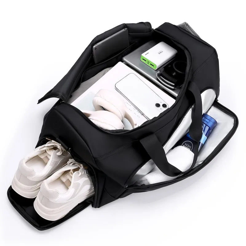 Zyvomart Large Capacity Sports Gym Bag Portable Travel Duffel with Shoe Storage