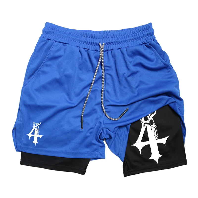 Athletic Quick Dry 2 -in-1 Workout Running Shorts for Men Short with Phone Pocket Towel Loop Fashion Gym Comfortable  Activewear