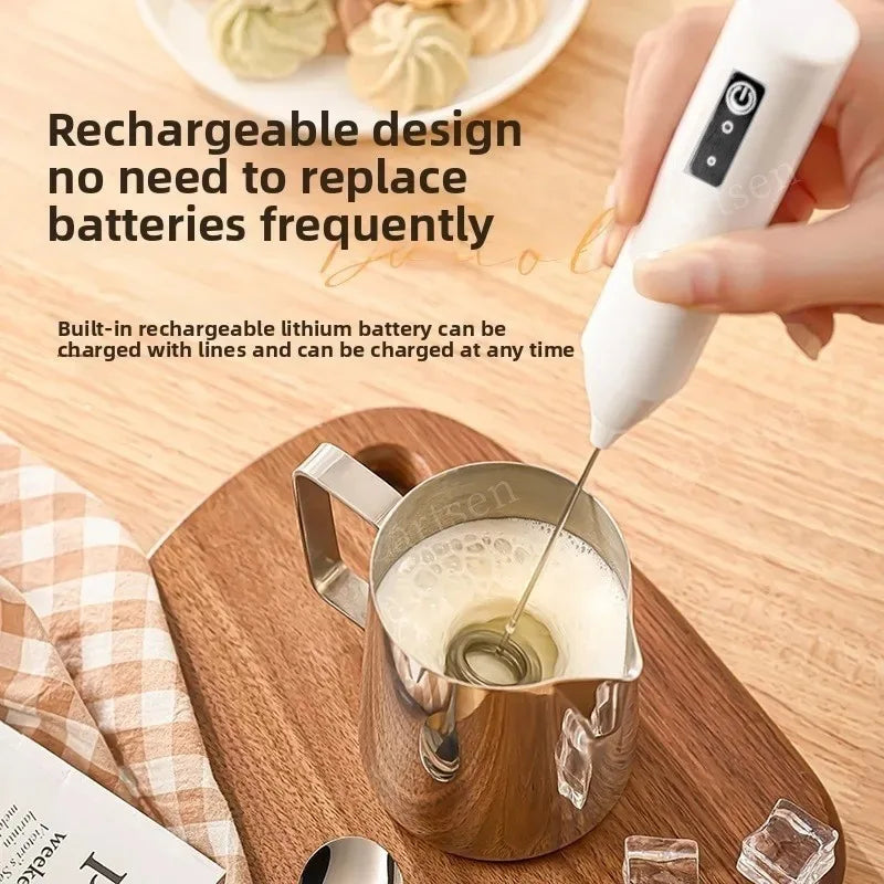 Handheld Wireless Milk Frother and Type-C Coffee Whisk