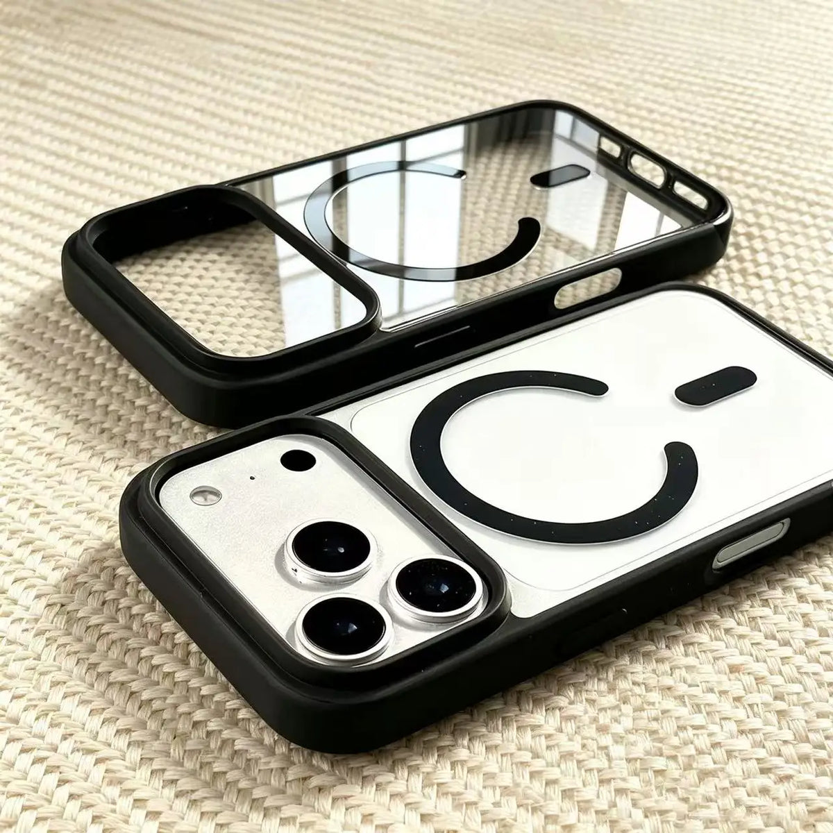 Luxury Transparent Magnetic Case for iPhone 11-17 Pro Max