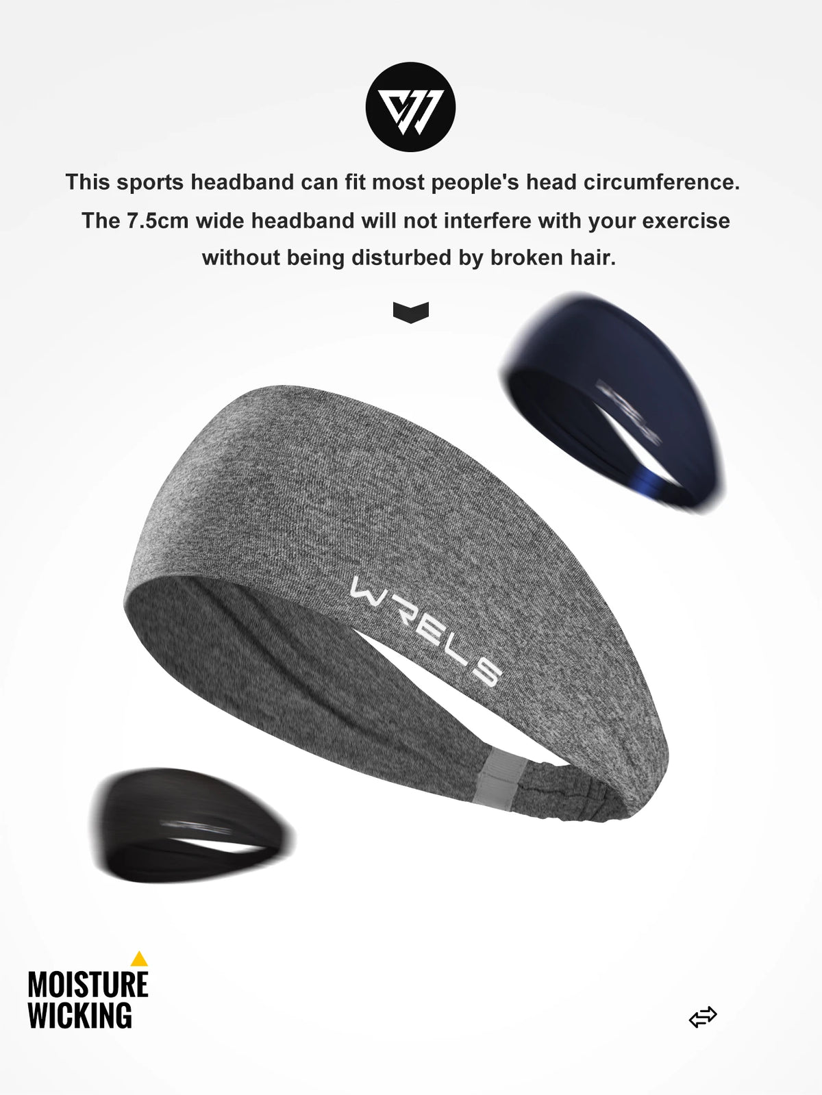 Zyvomart WRELS Sports Headbands Moisture Wicking Sweatbands for Running