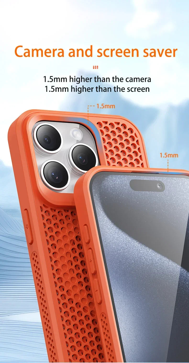 Cooling Heat Dissipation Magnetic Case for iPhone 11-17 Pro Max