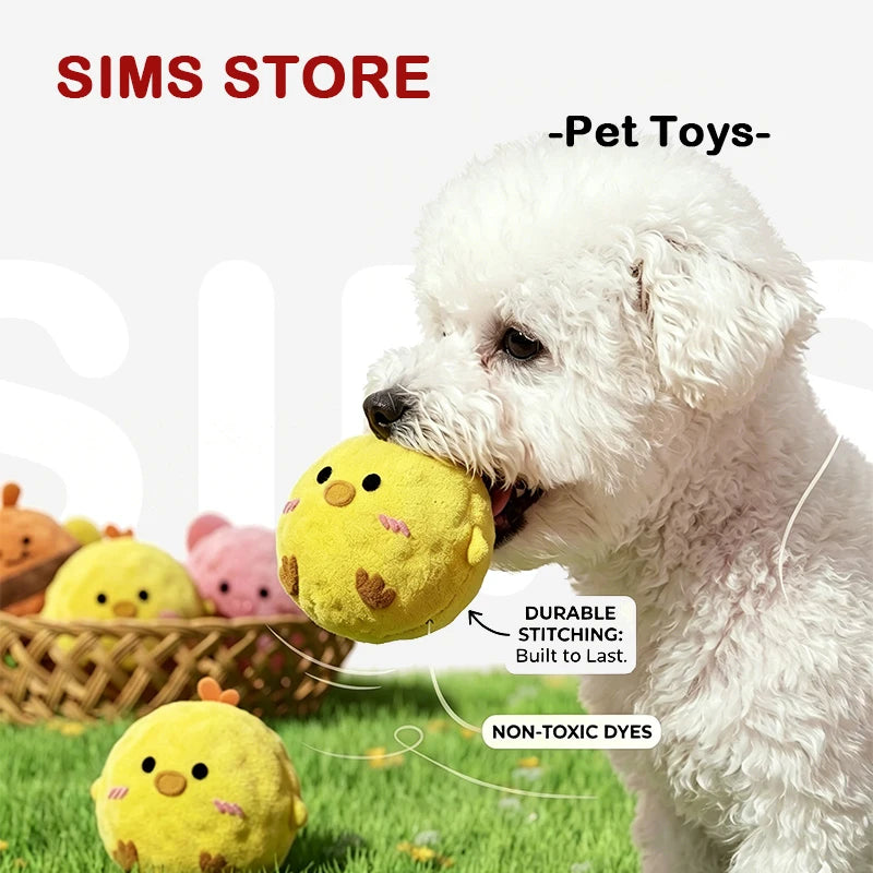 Zyvomart Interactive Squeaky Spiky TPR Dog Ball Toy Durable Puppy Chew Toy