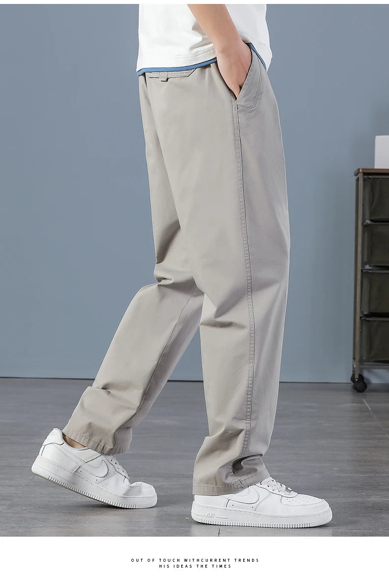 Zyvomart Men's Cotton Cargo Pants Large Size Casual Work Wear Climbing Joggers