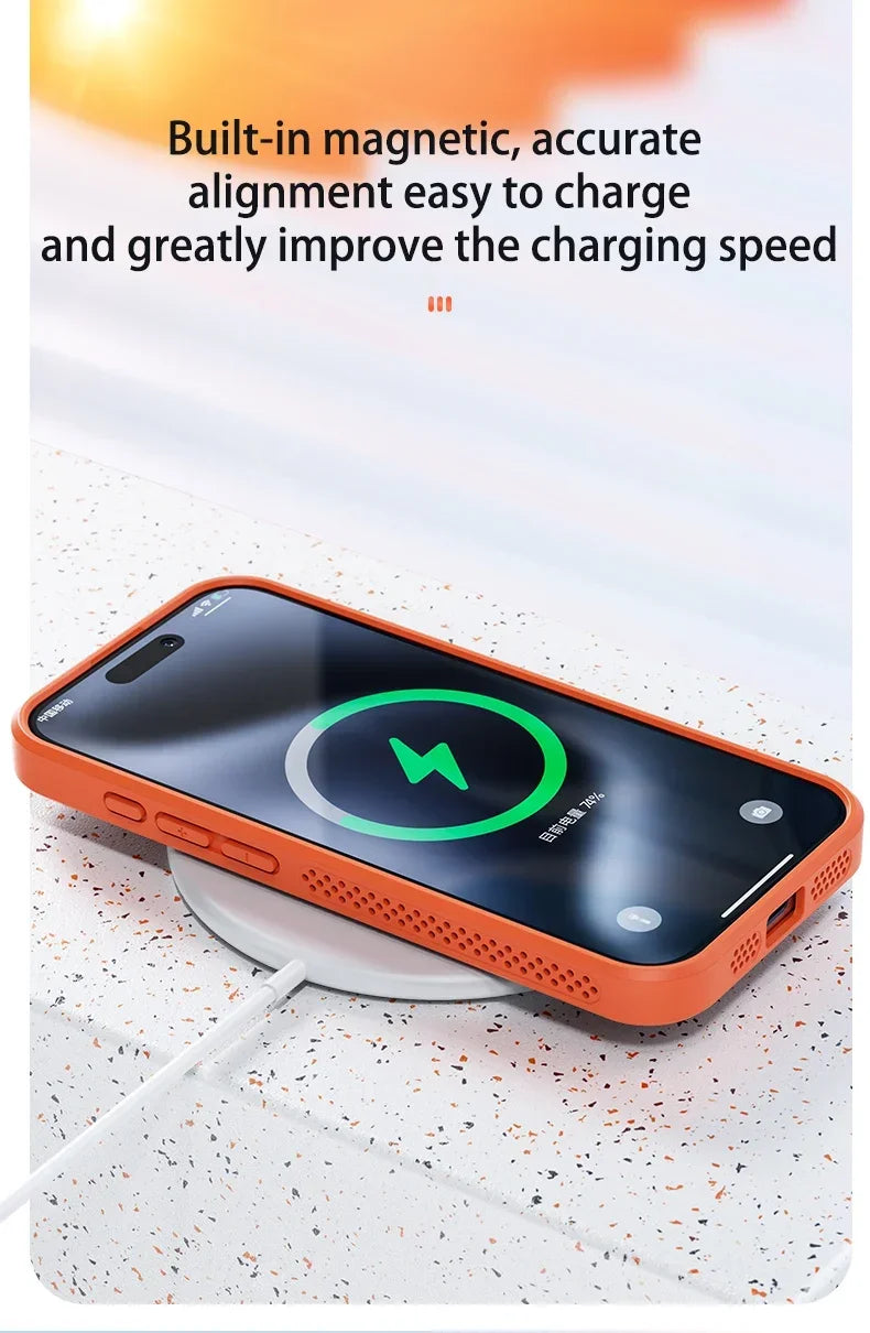 Cooling Heat Dissipation Magnetic Case for iPhone 11-17 Pro Max