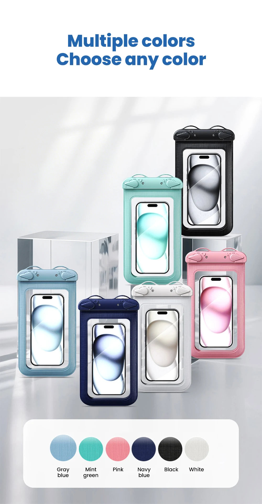 Zyvomart 7.5 Inch Touchscreen Mobile Phone Waterproof Bag for Swimming Diving