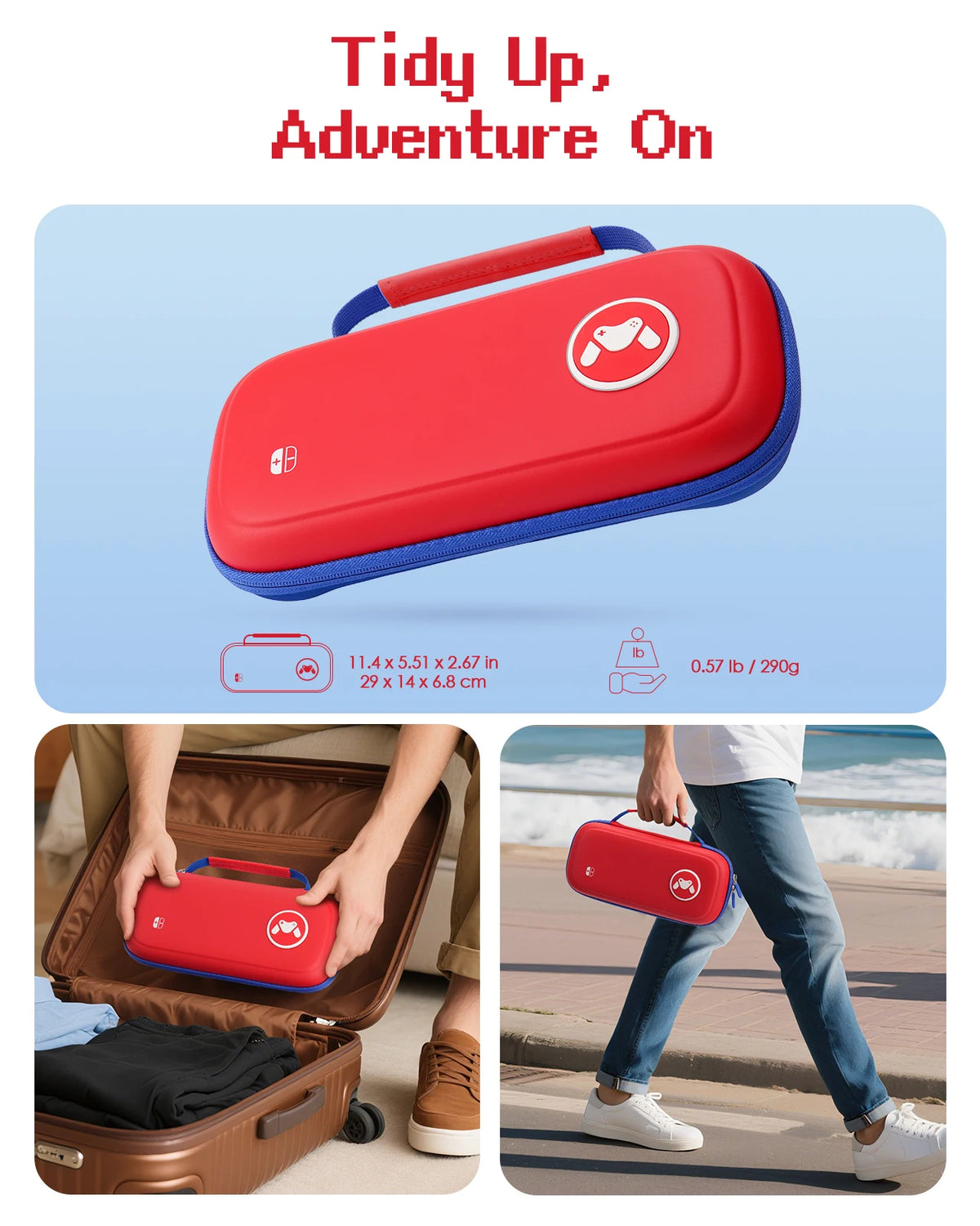 Zyvomart Waterproof Travel Carrying Case for Nintendo Switch 2 & Switch OLED