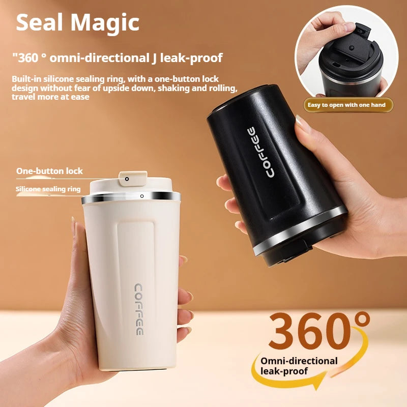 Insulated Stainless Steel Travel Coffee Mug and Car Tumbler