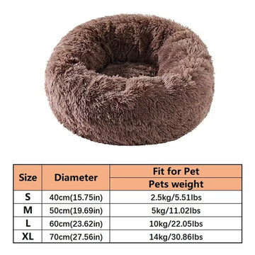 Zyvomart Soft Plush Round Donut Cat & Dog Calm Bed Washable Pad