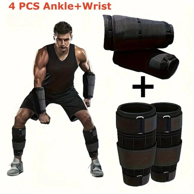 Zyvomart 4Pcs Adjustable Ankle Wrist Weights Weight Bearing Sandbags