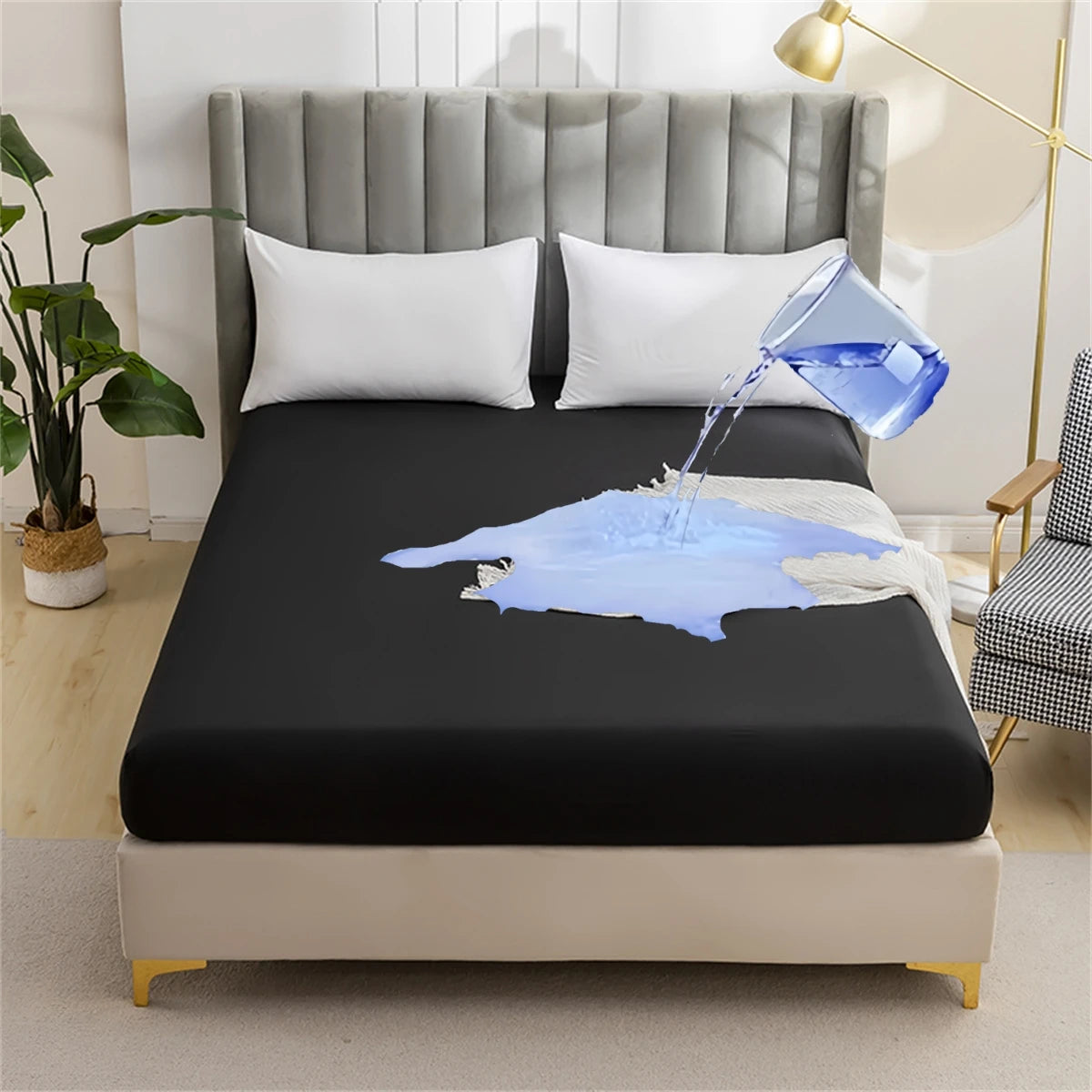 Waterproof Fitted Mattress Protector Soft Breathable Bedding Cover