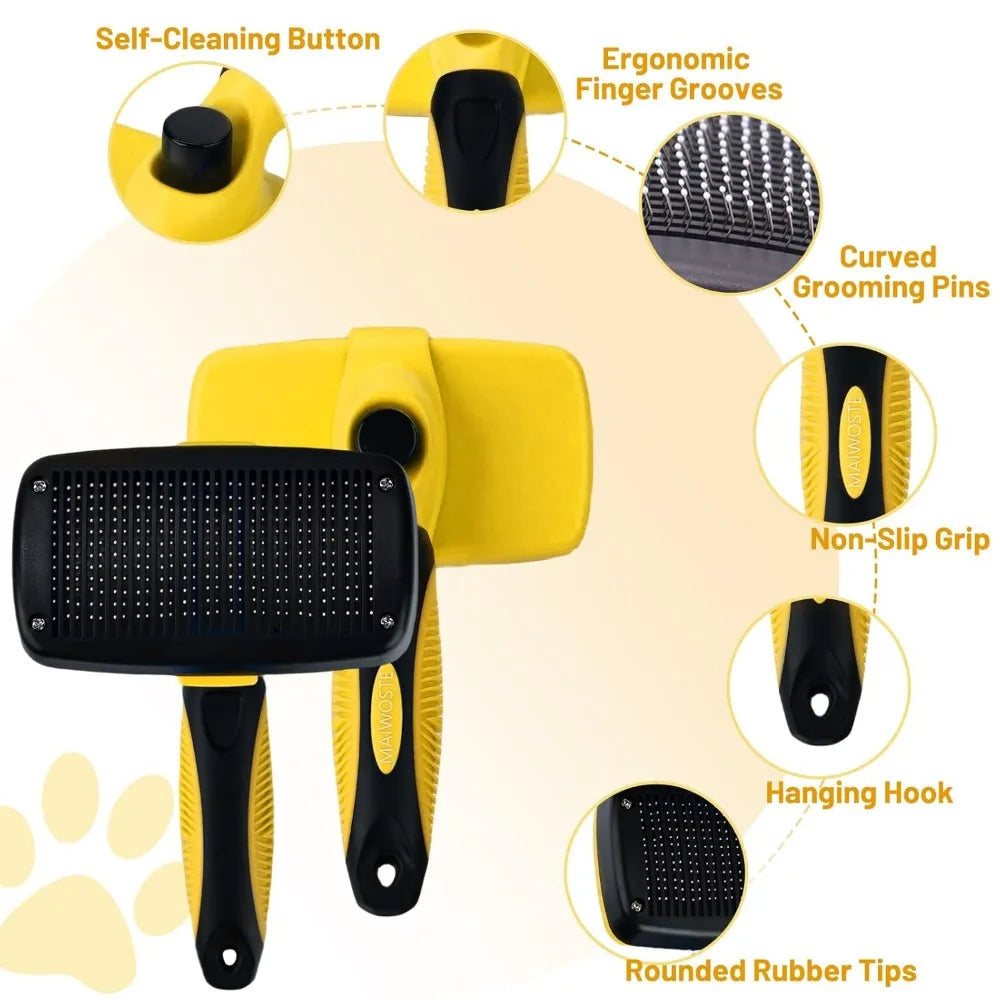 Zyvomart Cat Corner Scratcher Self Groomer with Catnip - Wall Corner Massage Comb & Hair Grooming Brush