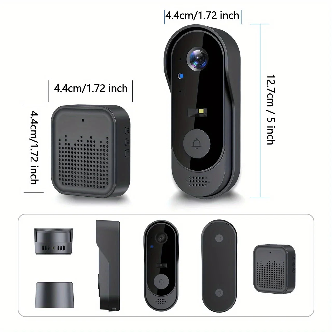 Tuya 1080P WiFi Smart Video Doorbell with Bidirectional Audio and Waterproof Camera