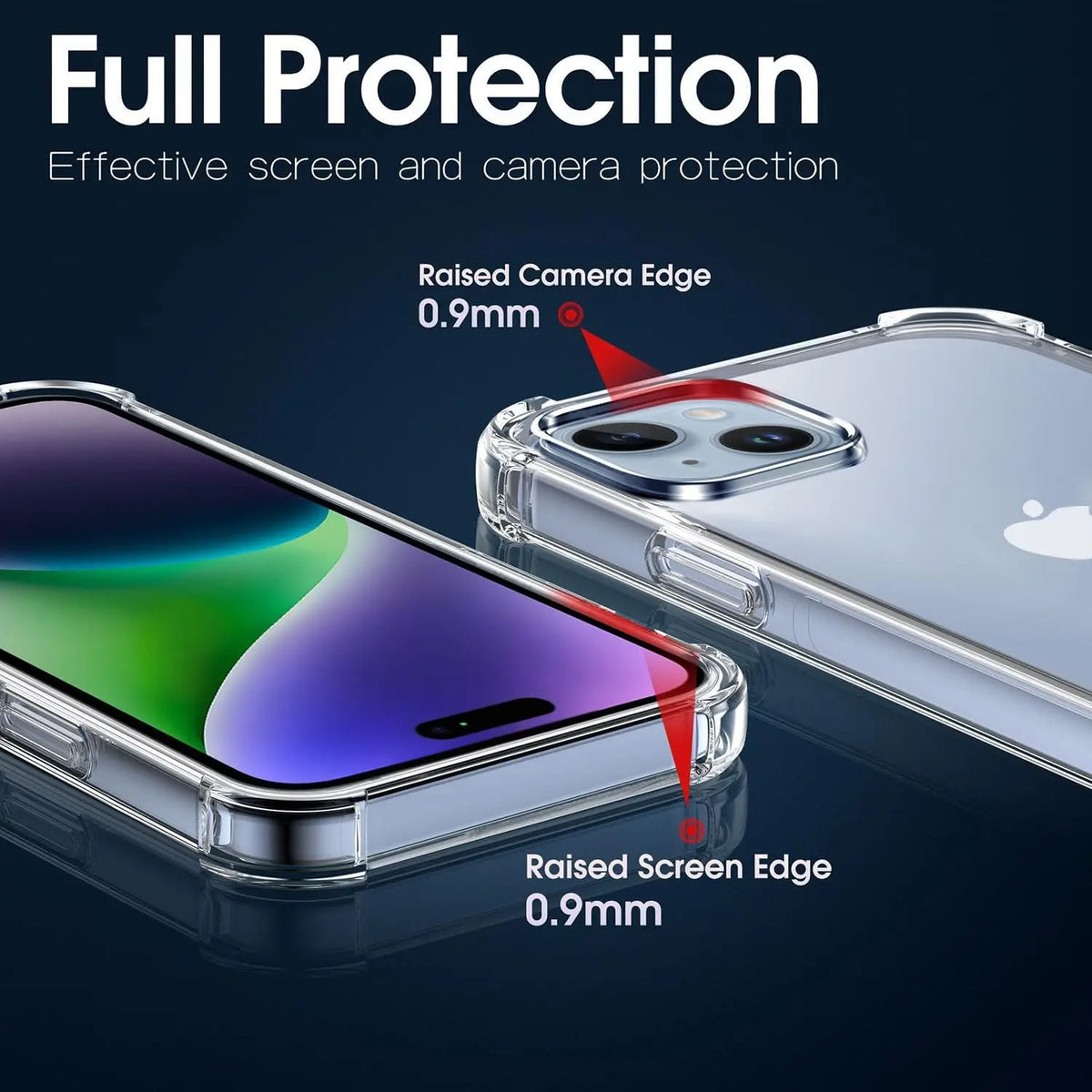 Zyvomart Luxury Transparent Case with Shockproof Silicone Bumper for iPhone