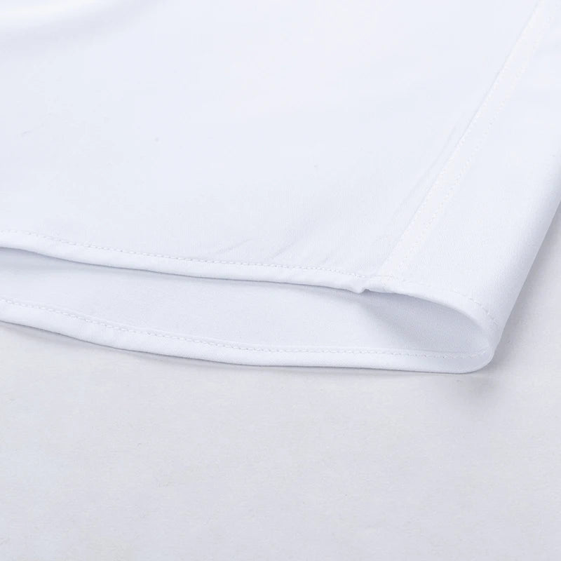 Zyvomart Men's Embroidered French Cufflinks Dress Shirt with Collar Pins