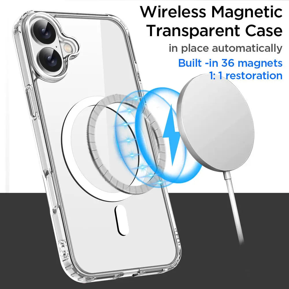 Zyvomart Premium Crystal-Clear Magnetic Silicone Case for iPhone