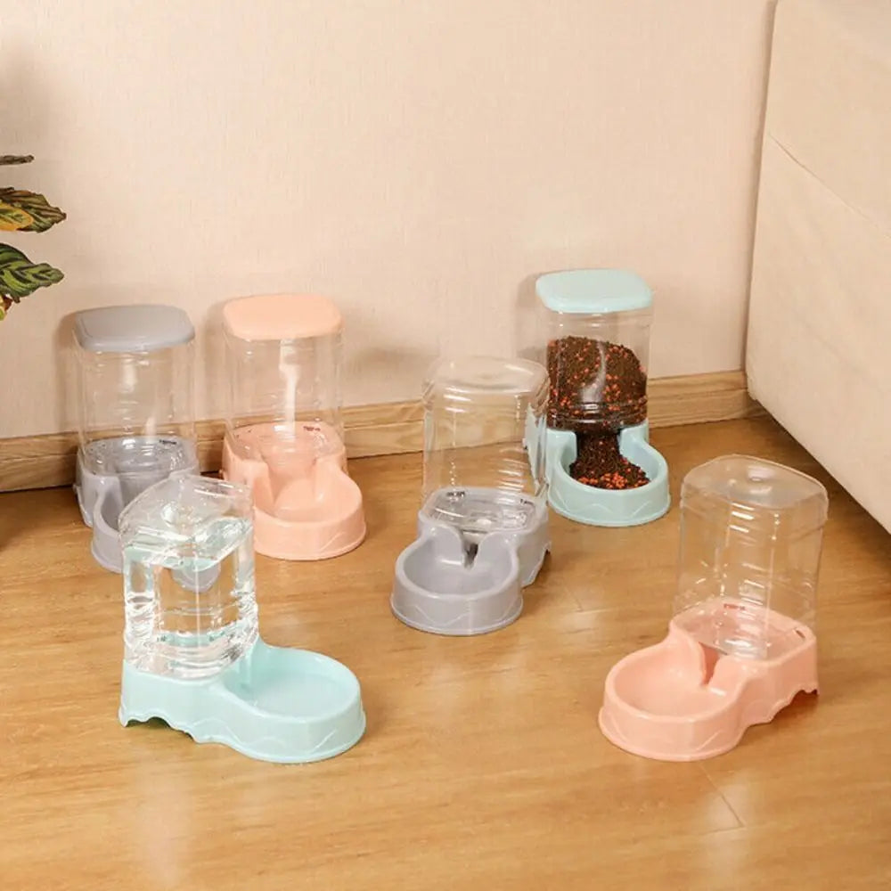 Zyvomart 3.8L Automatic Pet Feeder & Water Fountain Dispenser Bowl for Cats & Dogs