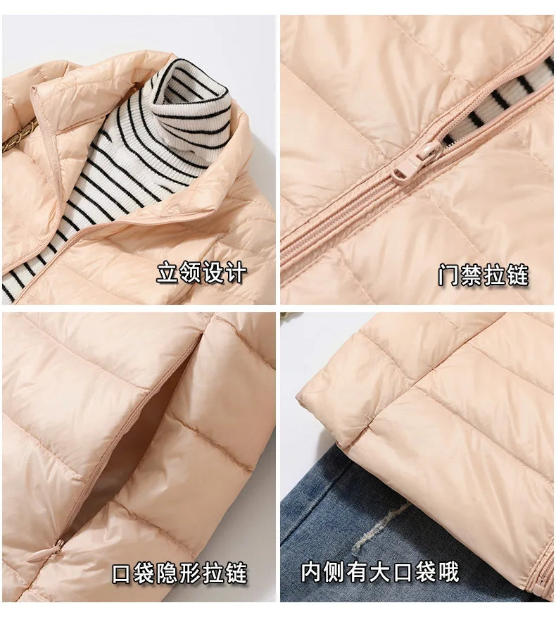 Zyvomart Women's Ultra Lightweight Packable Slim Fit Short Puffer Jacket
