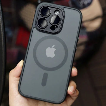 Matte Translucent Magnetic Case for iPhone 12-18 Pro Max with Lens Protector