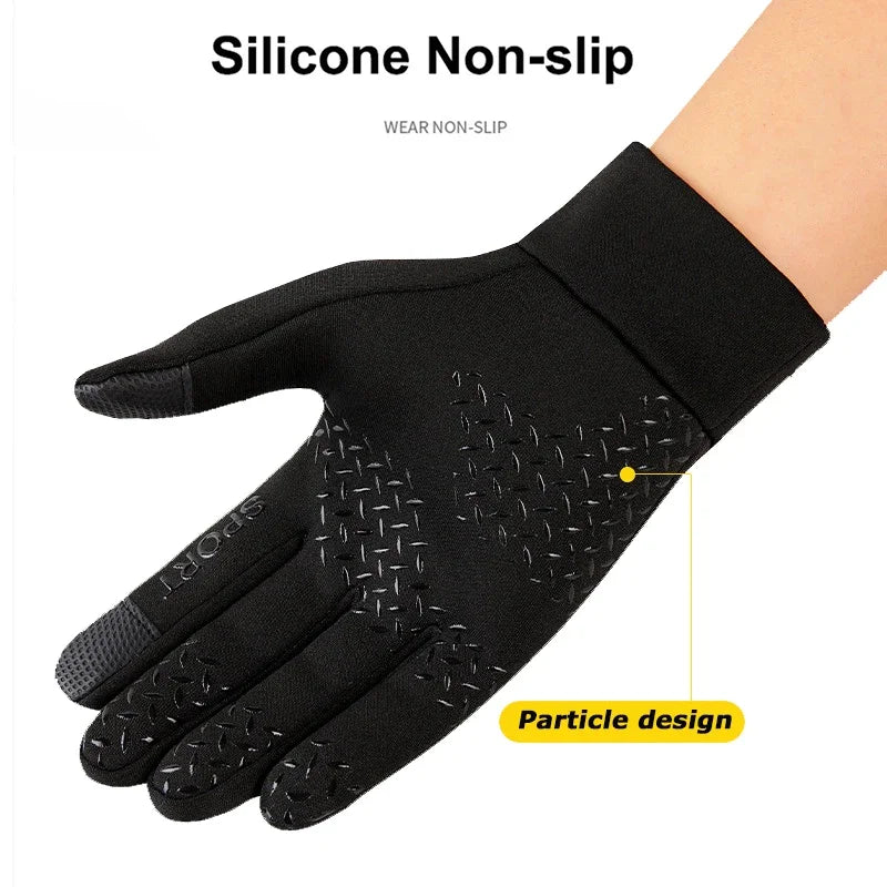 Zyvomart Unisex Winter Warm Touch Screen Windproof Non-Slip Cycling Gloves