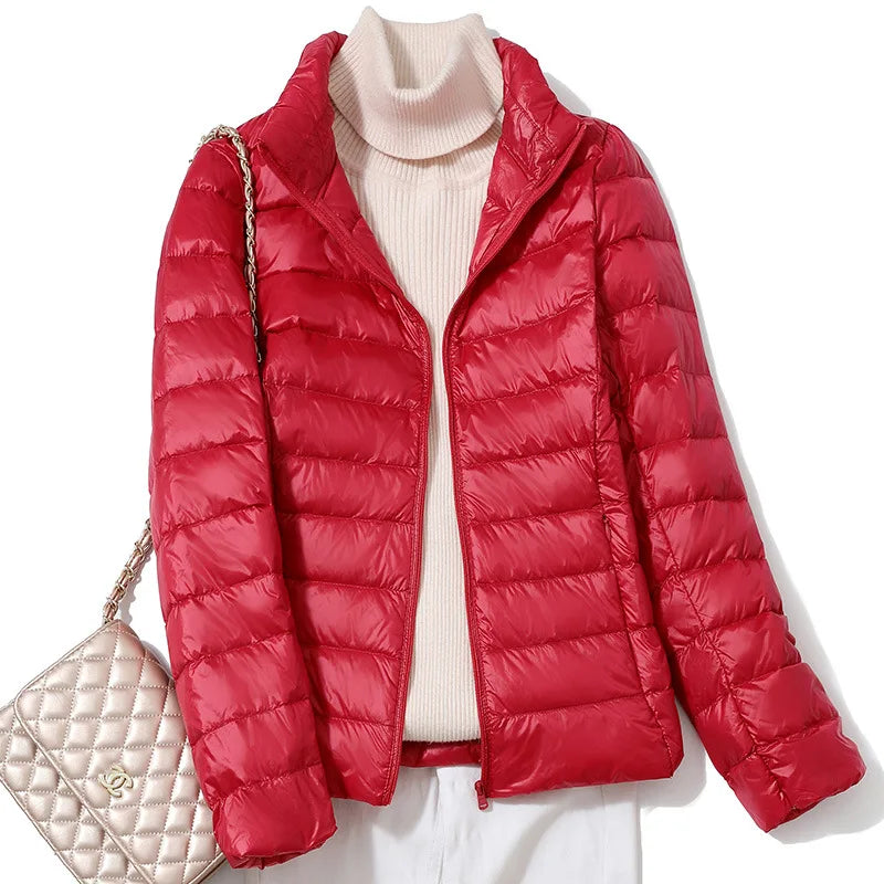 Zyvomart Women's Ultra Lightweight Packable Slim Fit Short Puffer Jacket
