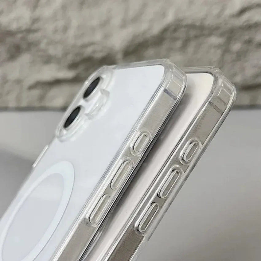 Zyvomart Premium Crystal-Clear Magnetic Silicone Case for iPhone