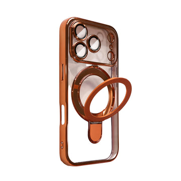 Magnetic Wireless Charging Phones Case with Lens Protection Bracket for iPhones