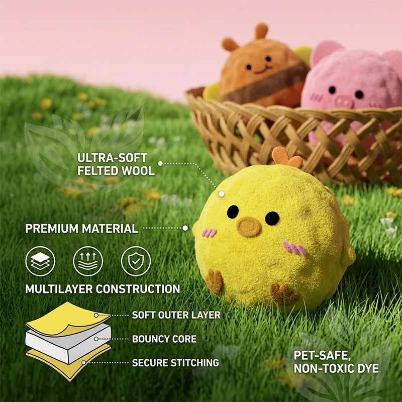 Zyvomart Interactive Squeaky Spiky TPR Dog Ball Toy Durable Puppy Chew Toy