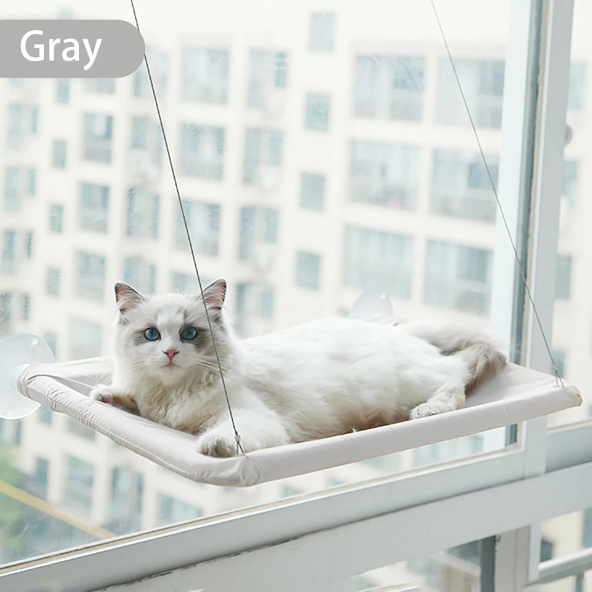 Zyvomart 20KG Heavy-Duty Hanging Cat Hammock - Comfortable Sunny Window Seat Mount Bed