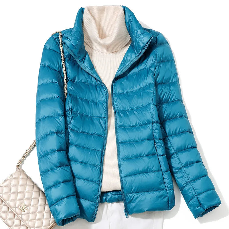 Zyvomart Women's Ultra Lightweight Packable Slim Fit Short Puffer Jacket