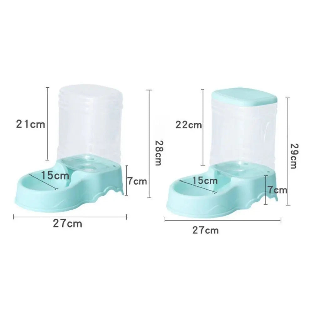Zyvomart 3.8L Automatic Pet Feeder & Water Fountain Dispenser Bowl for Cats & Dogs