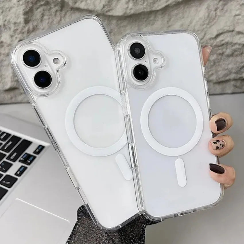 Zyvomart Premium Crystal-Clear Magnetic Silicone Case for iPhone