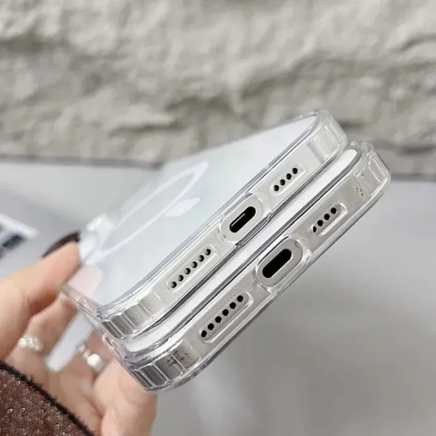 Zyvomart Premium Crystal-Clear Magnetic Silicone Case for iPhone