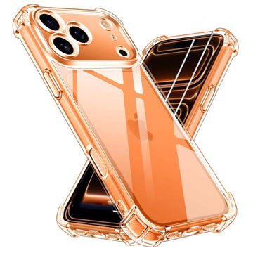 Clear Shockproof Phone Case with Soft Corners for iPhone 7-17 Pro Max