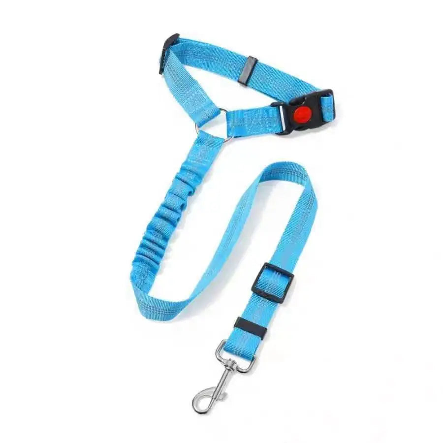 Zyvomart 2-in-1 Solid Dog Harness Leash & Adjustable Pet Car Backseat Safety Belt