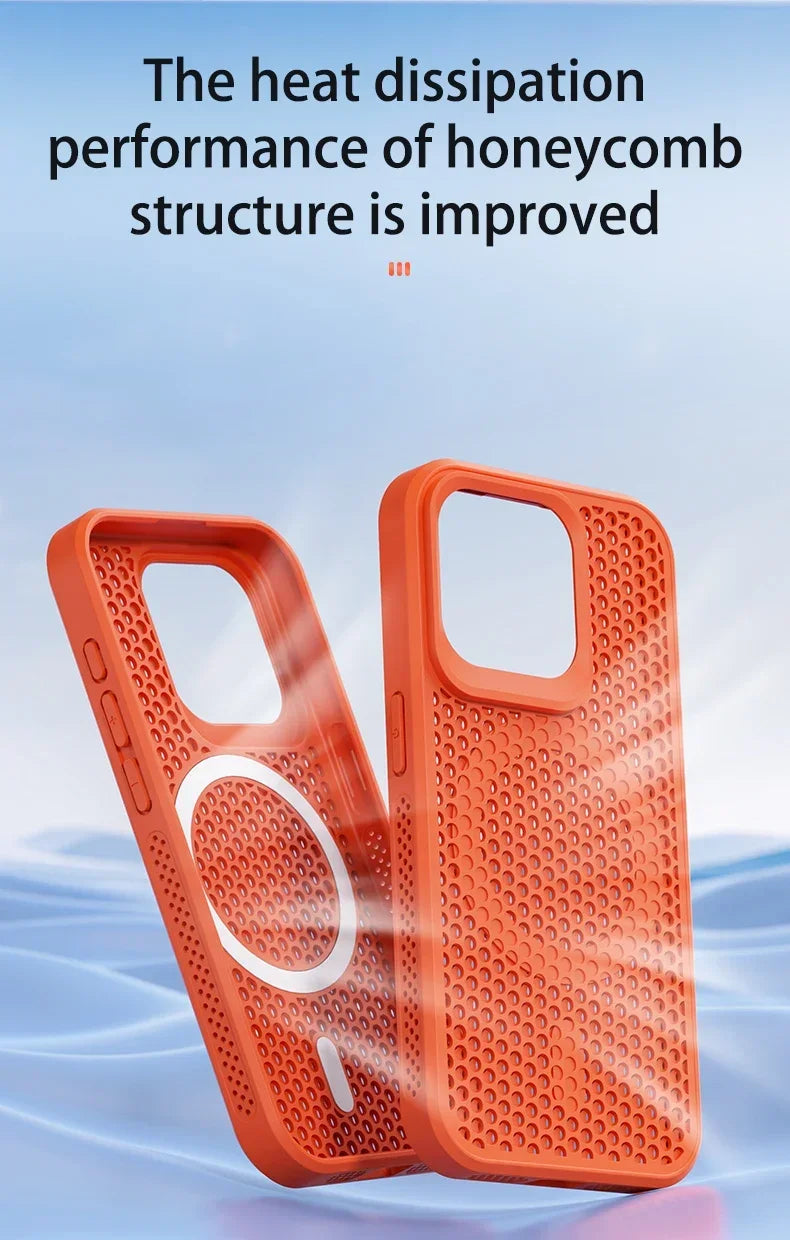 Cooling Heat Dissipation Magnetic Case for iPhone 11-17 Pro Max