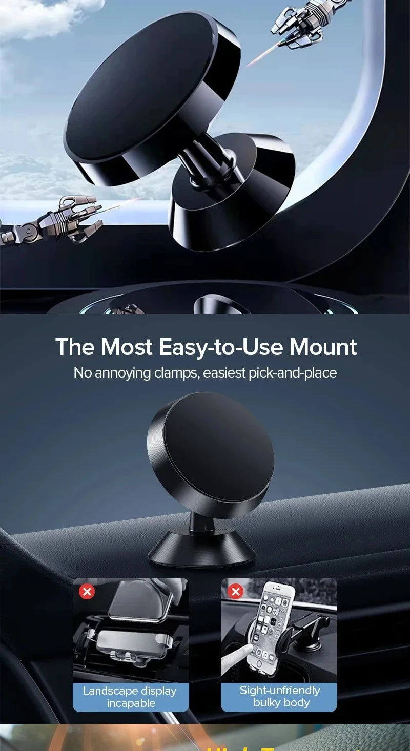 Zyvomart Universal Magnetic Car Phone Holder Dashboard Mount GPS Stand