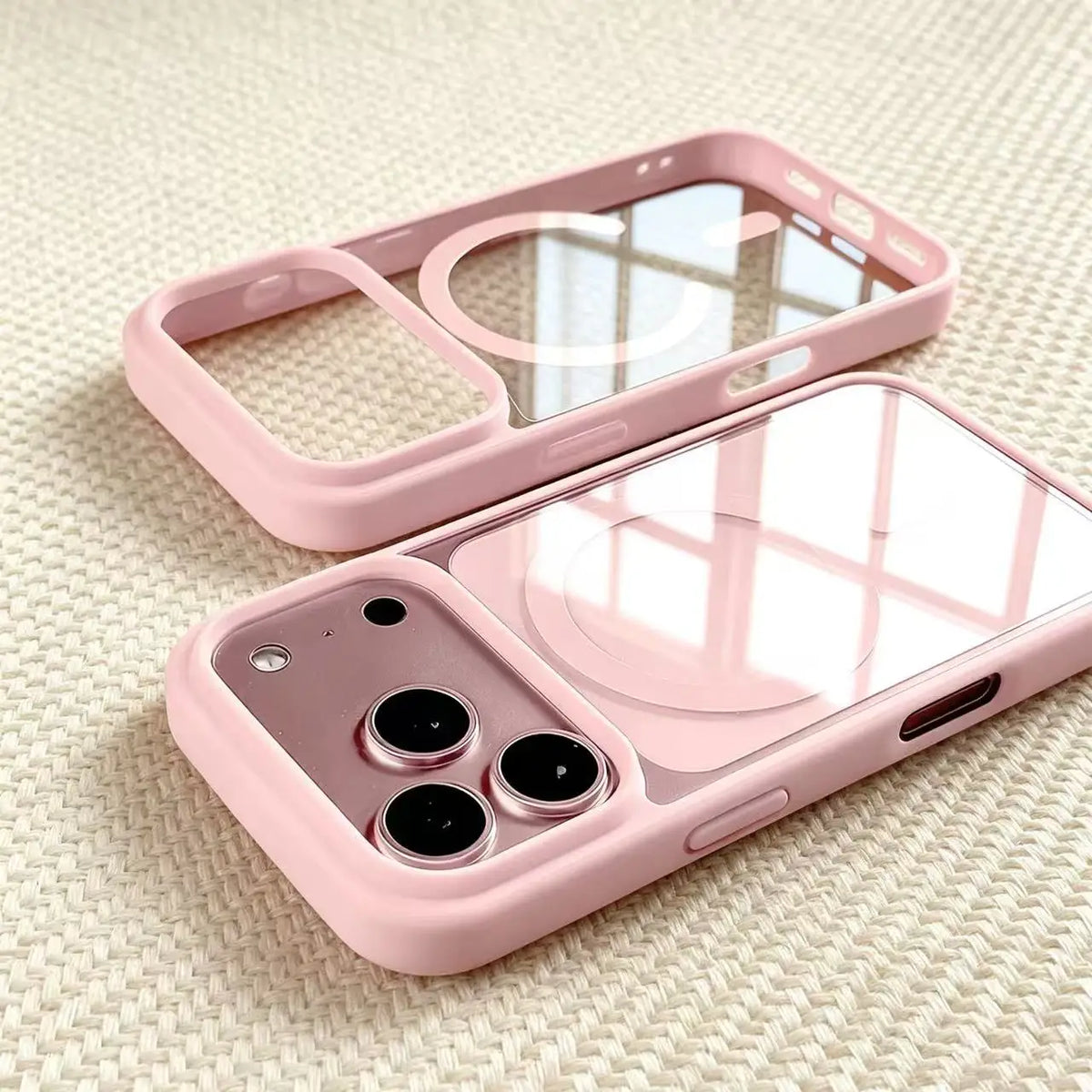 Luxury Transparent Magnetic Case for iPhone 11-17 Pro Max