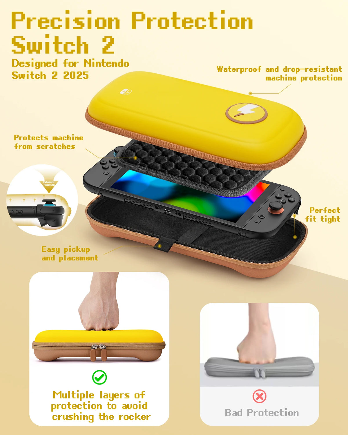 Zyvomart Waterproof Travel Carrying Case for Nintendo Switch 2 & Switch OLED