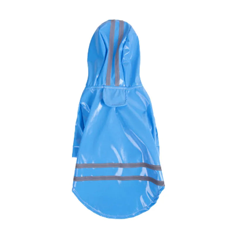 Zyvomart Summer Outdoor Waterproof Puppy Raincoat - PU Hooded Safety Jacket for Dogs & Cats