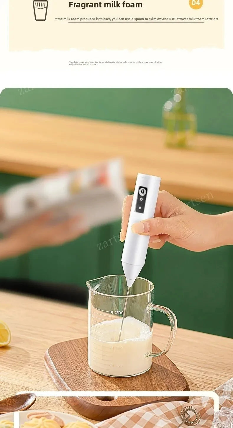 Handheld Wireless Milk Frother and Type-C Coffee Whisk