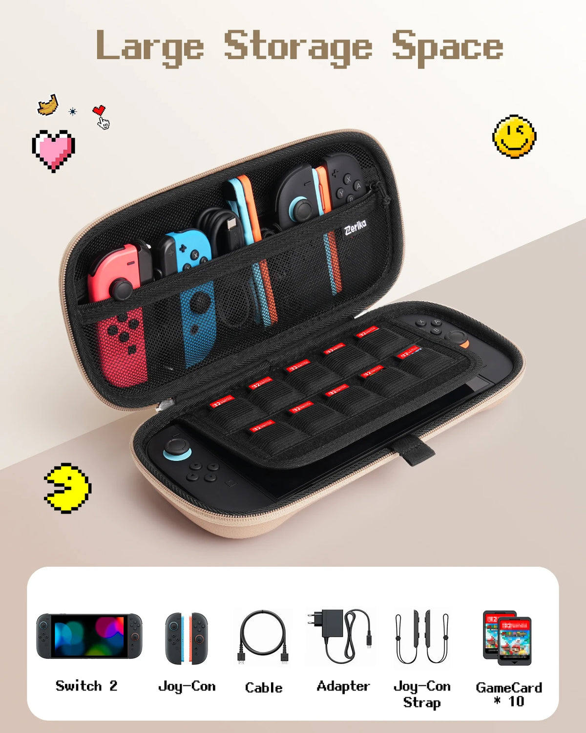 Zyvomart Waterproof Travel Carrying Case for Nintendo Switch 2 & Switch OLED